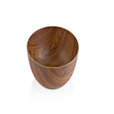 Wood Finish Round Bowl - Brown 34cm