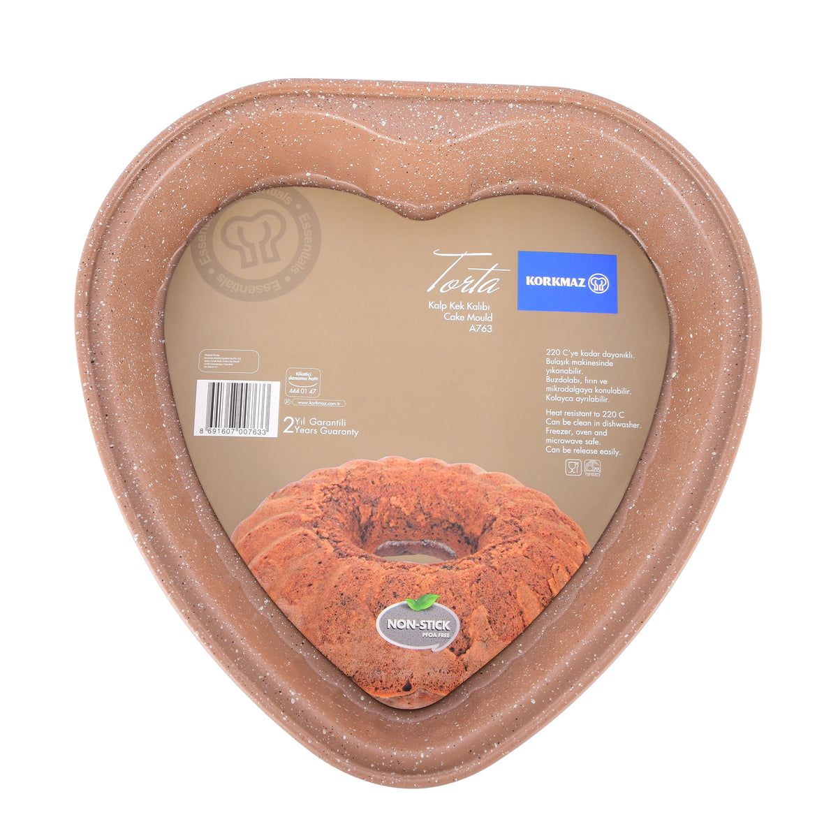 Heart shape Cake Pan, Brown