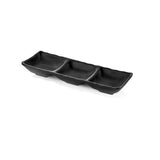 triple divided plate - Black