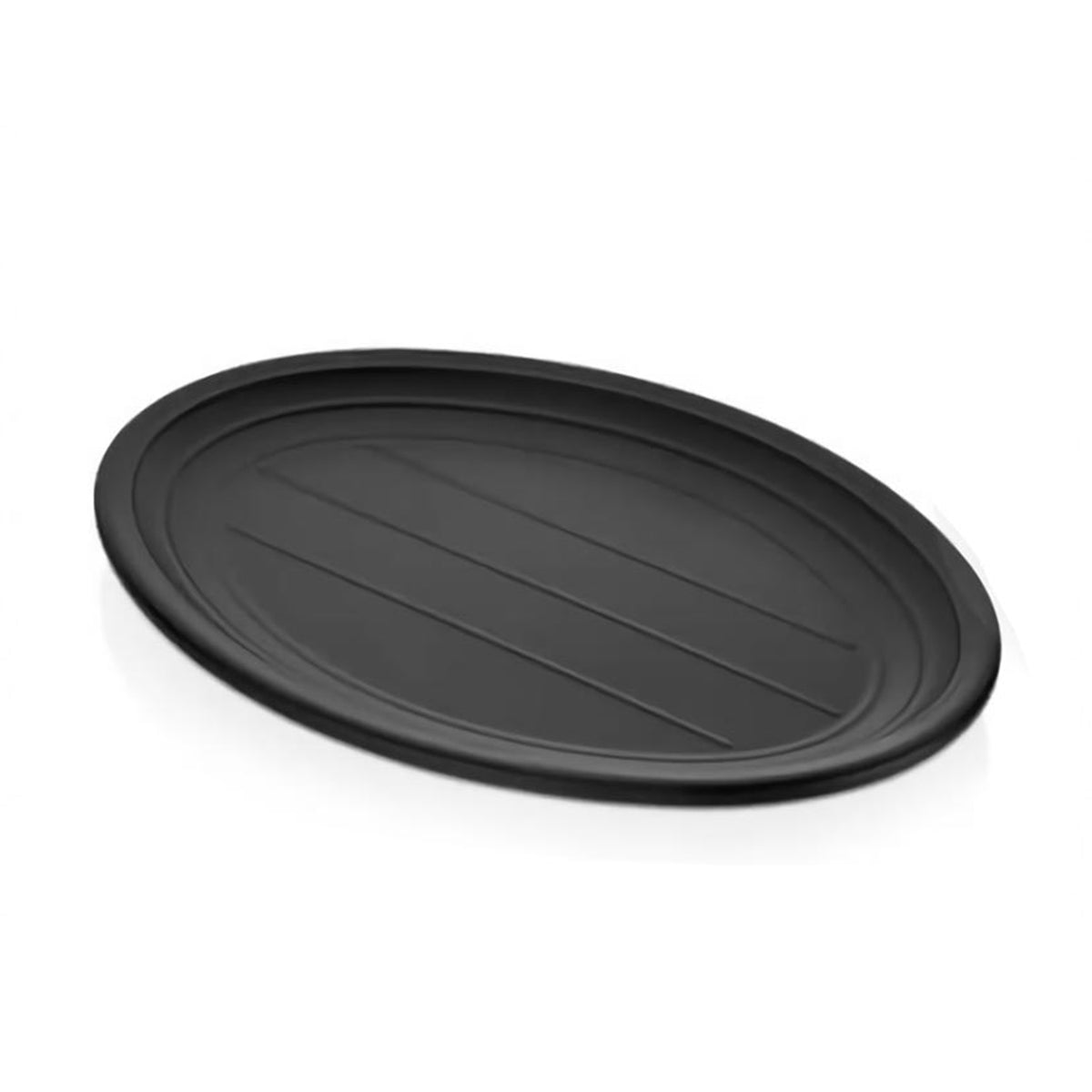 Black Terra Oval plate
