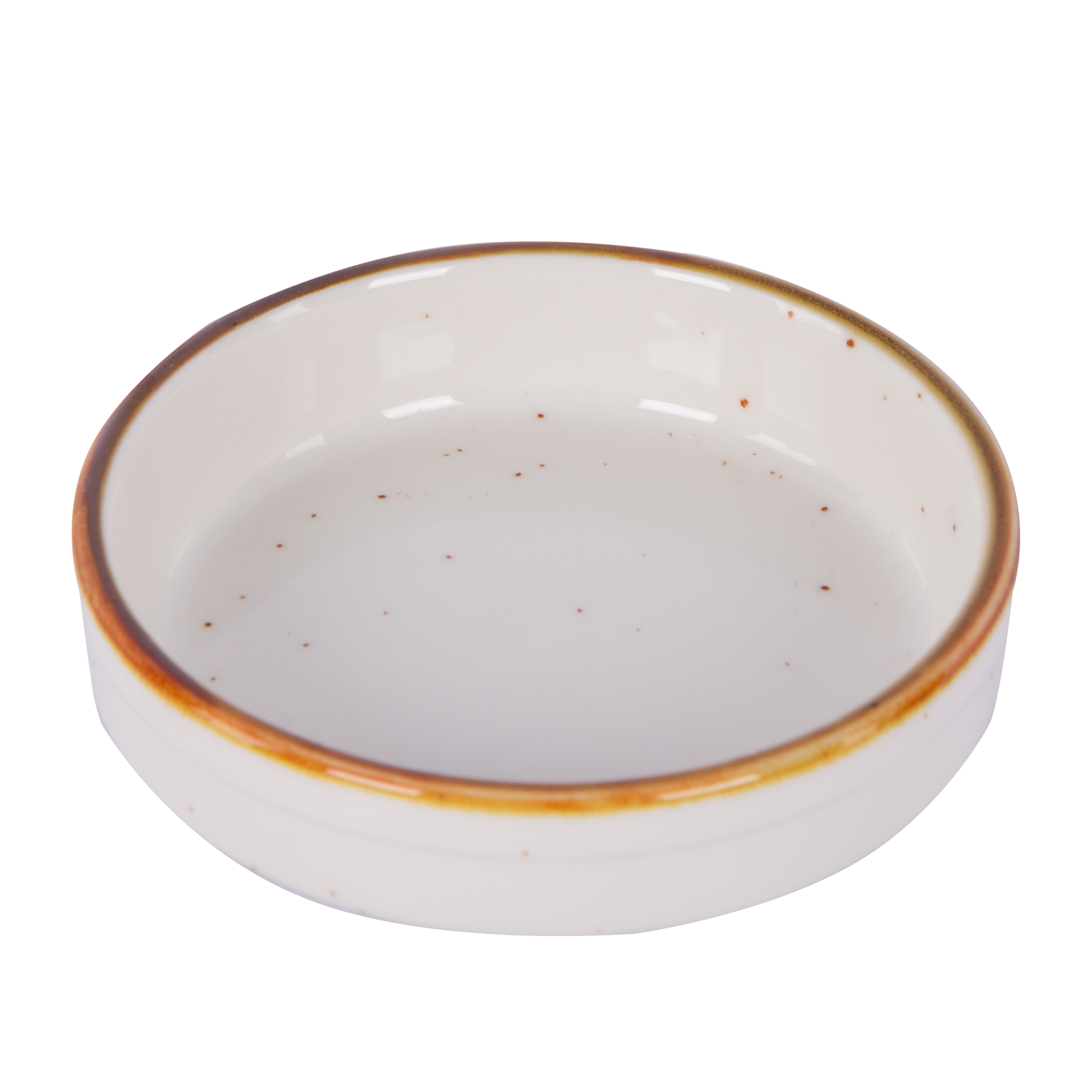 Round dish with handles, White