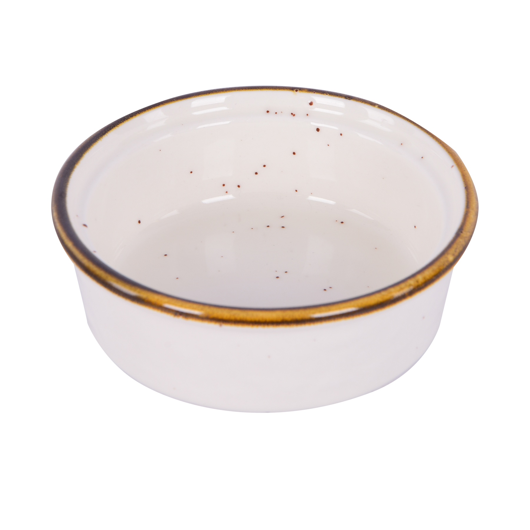 Round Ramakin, White