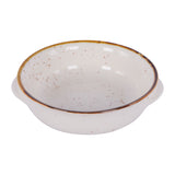 Round Bowl with handles, White