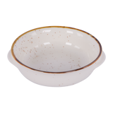 Round Bowl with handles, White