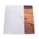 Large Square Plate- Marble & Brown