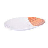 Oval Plate - Marble & Brown