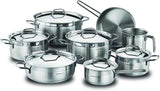 A1089 14 Pcs Alfa Grande Cookware Set - Silver