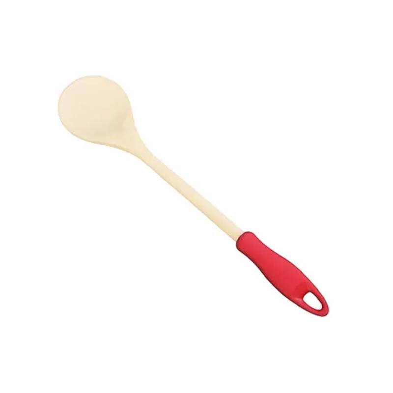 637206 Presto Round Spoon - Wood Handle - Red