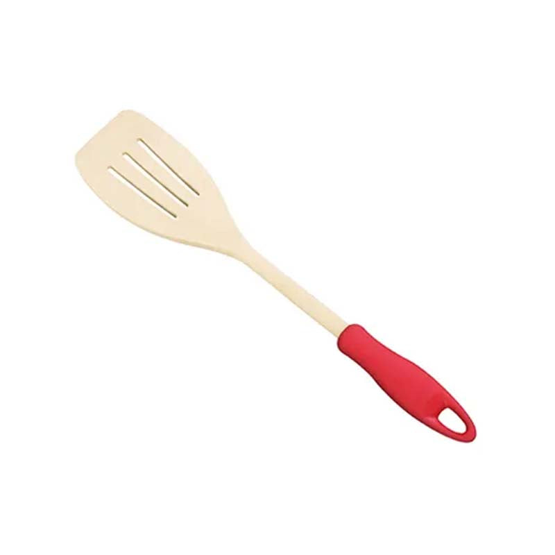 637218 Presto Slotted Turner - Wood Handle - Red