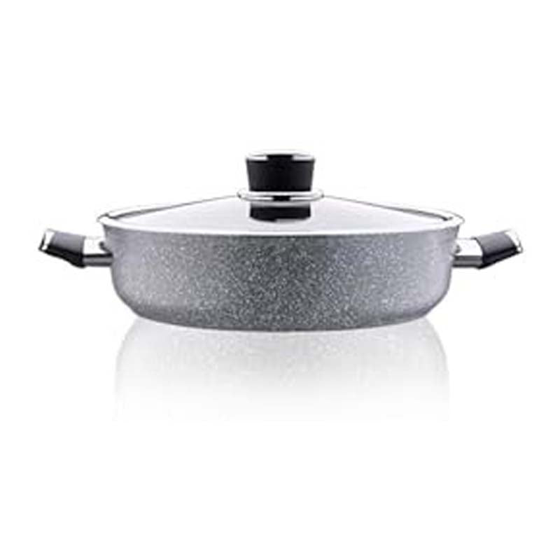 A3907 Low Casserole Dish, 4.0L - 28X7.5 Cm - Silver