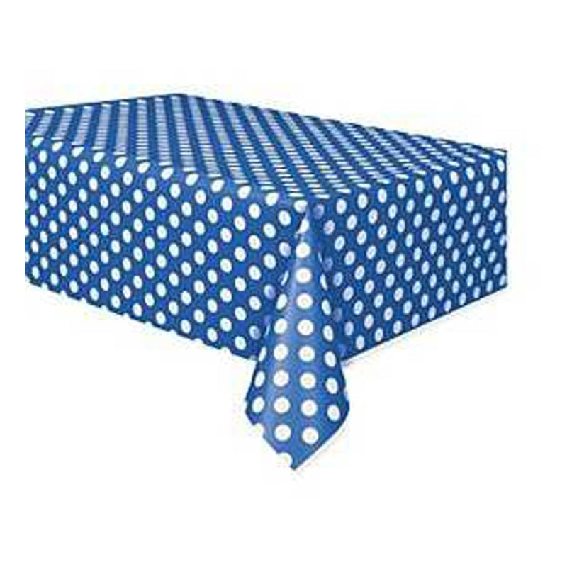 Tablecloth W.140Cm Polka Blue