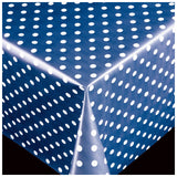 Tablecloth W.140Cm Polka Blue