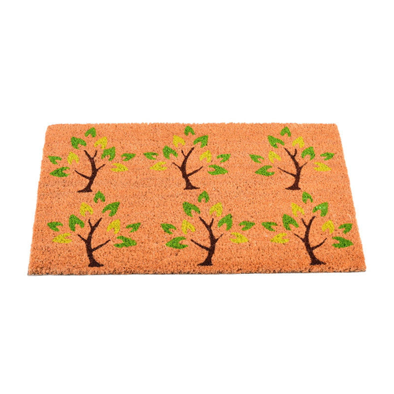 Latex Backed Coir Mat 45X75Cm Green Tree-Multicolor