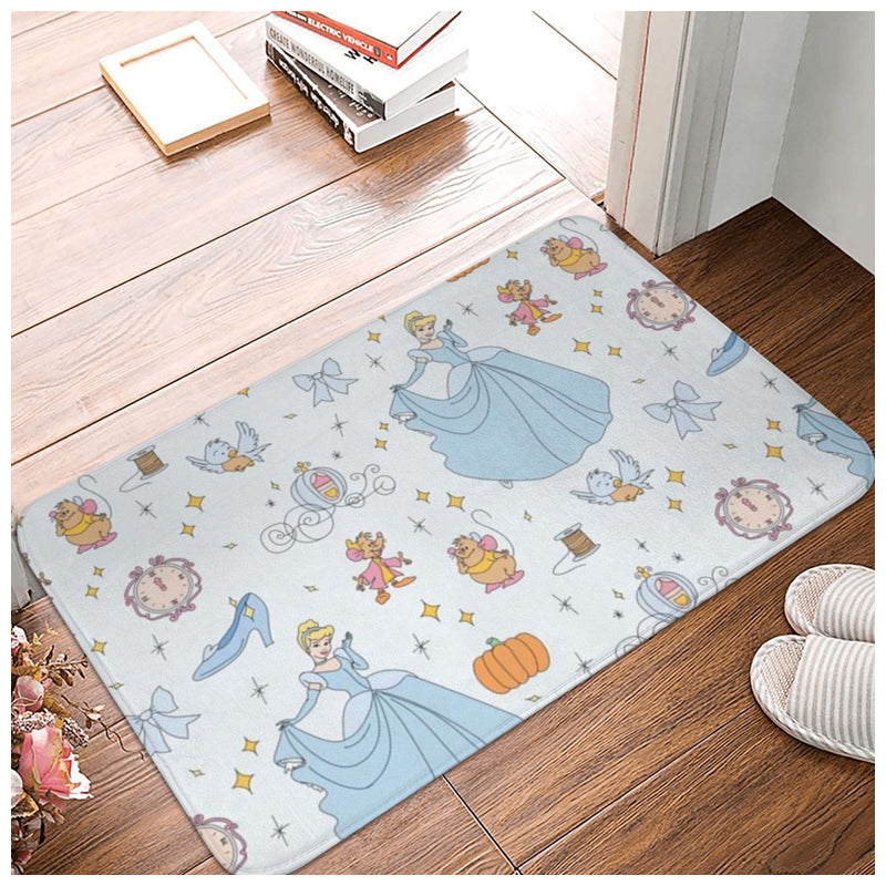 Rustic Painted Princess Door Mat 45X75Cm- Multicolour