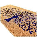 Coir Mat 100 X 140 Cm, Welcome Design, 17 Mm-Dark Blue