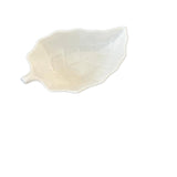 Porcelain leaf bowl - White 11x8cm