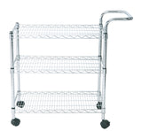 Wire shelf with Trolley 3-Tiers