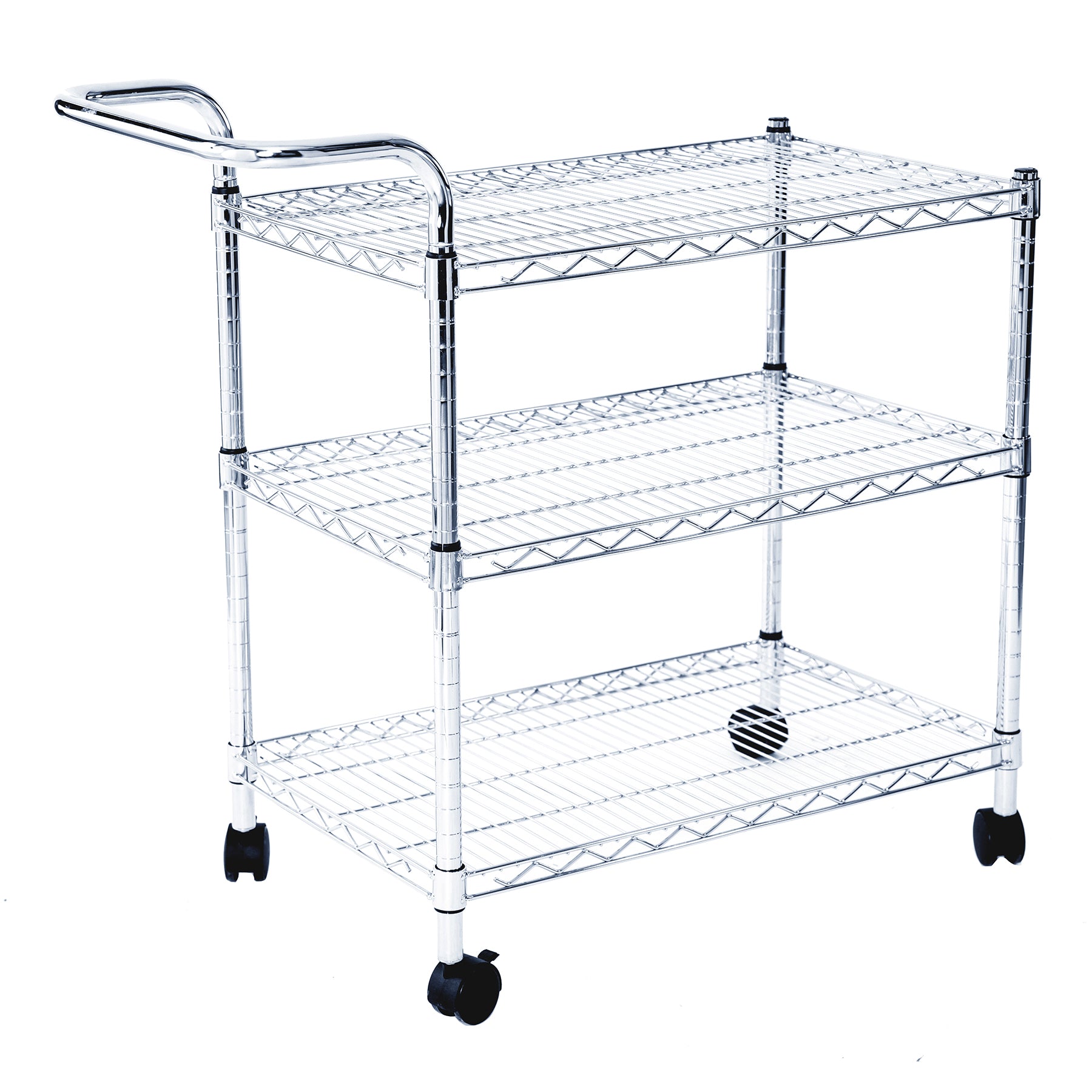 Wire shelf with Trolley 3-Tiers