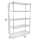 Light Duty Wire Shelf 5 tiers