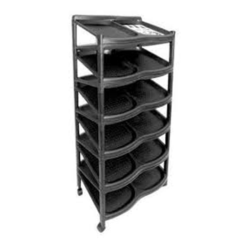 11 Tier Two Way Shoe Sturdy Rack - Black