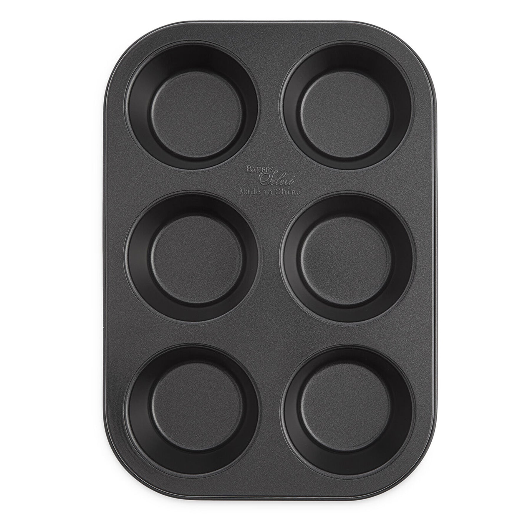 6 Cups Muffin Pan, Black