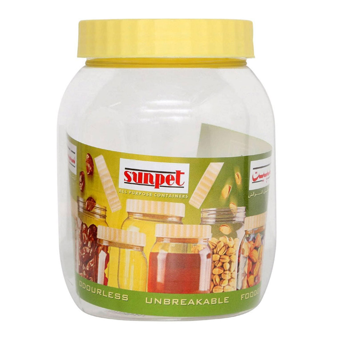 Round clear jar