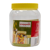 Round clear jar