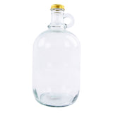 Glass bottle with lid