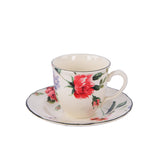 1 Piece Tea Cup with Saucer - Multi Color