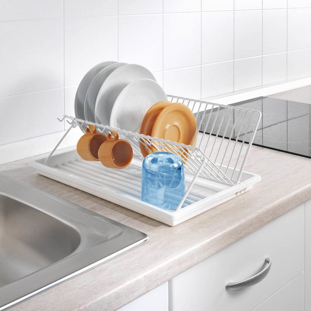 Foldable Dish Rack  , white
