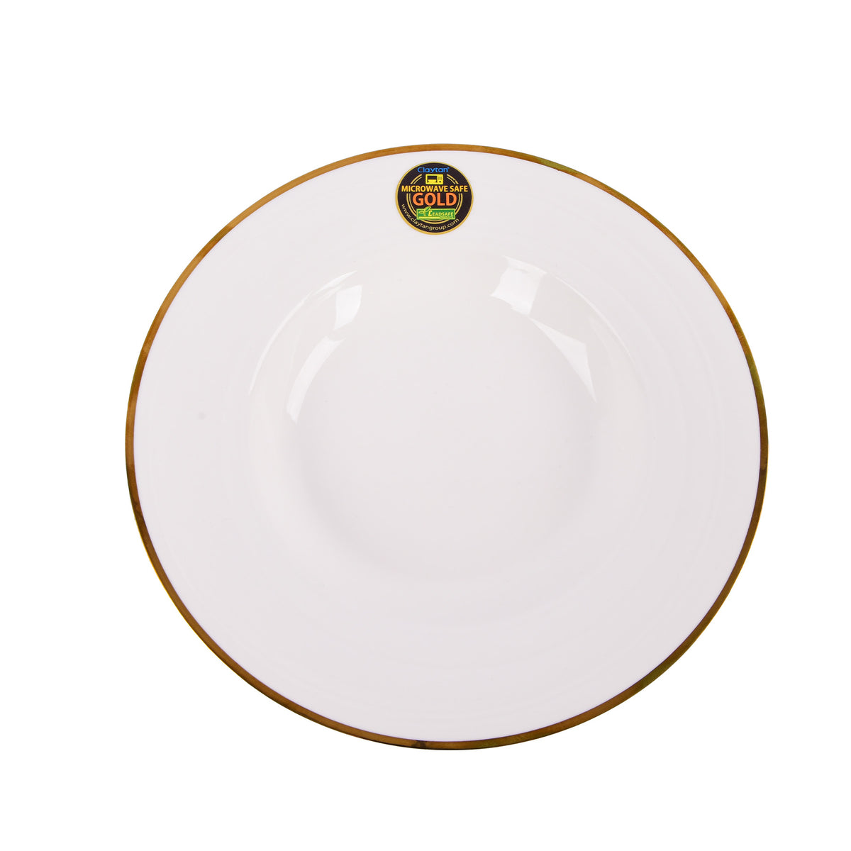 Pasta Plate - Gold & White