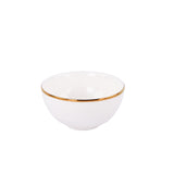 Rice Bowl - White & Gold