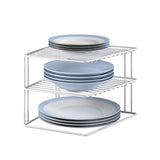 2-Tier Corner Rack, White