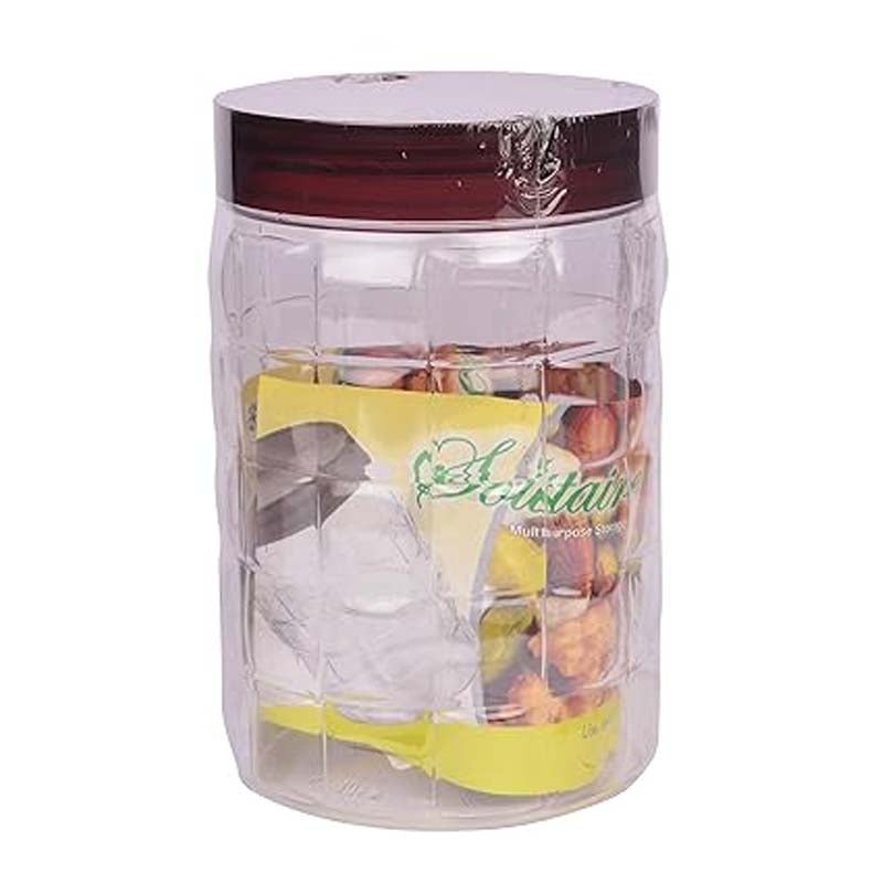 2000 Ml Jar With Brown Cap - Clear
