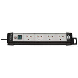 Electrical extension with 4 sockets , Black Color