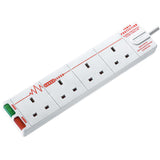 Electrical extension with 4 sockets , White Color