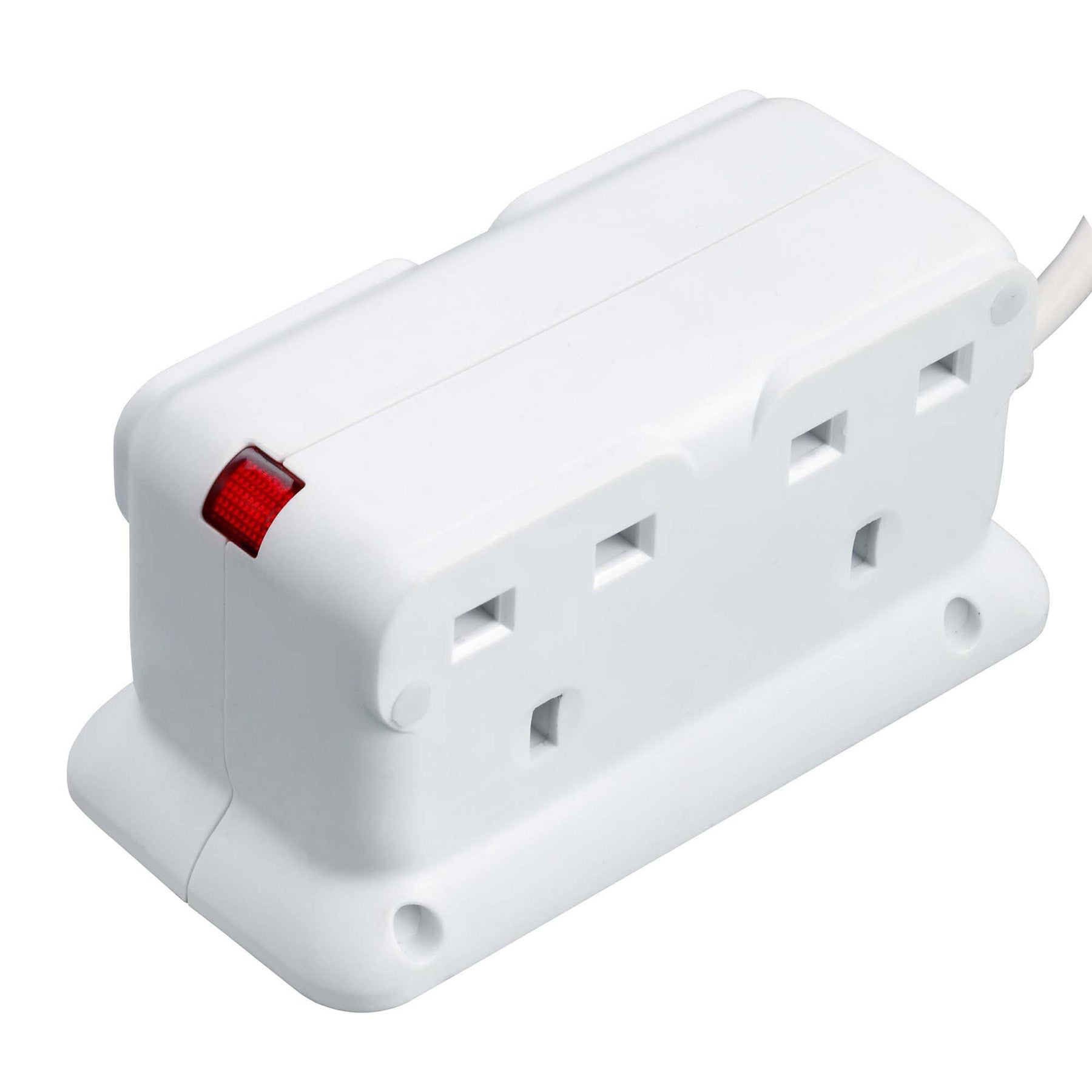 Electrical extension with 6 sockets , White Color