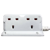 Electrical extension with 6 sockets , White Color