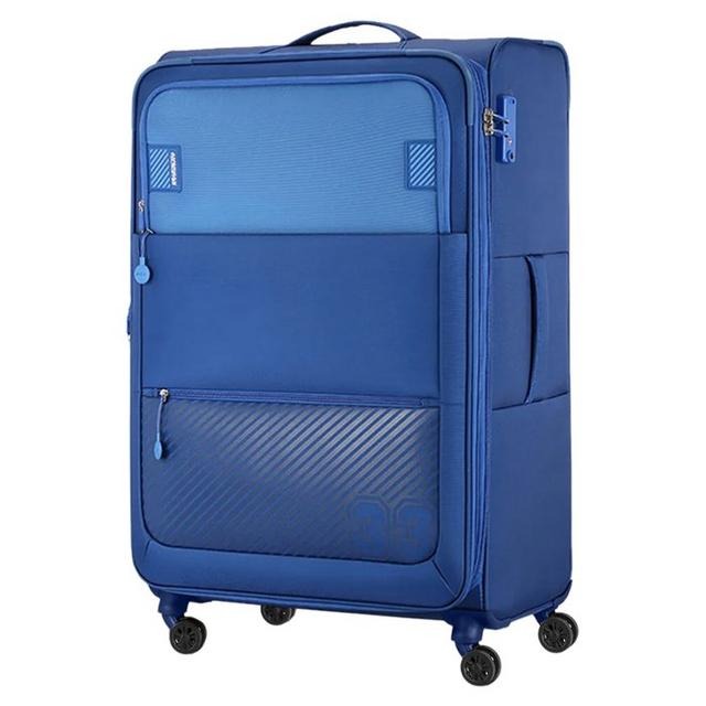 Majoris Spinner Soft Luggage Trolly Bag 83 cm - Blue