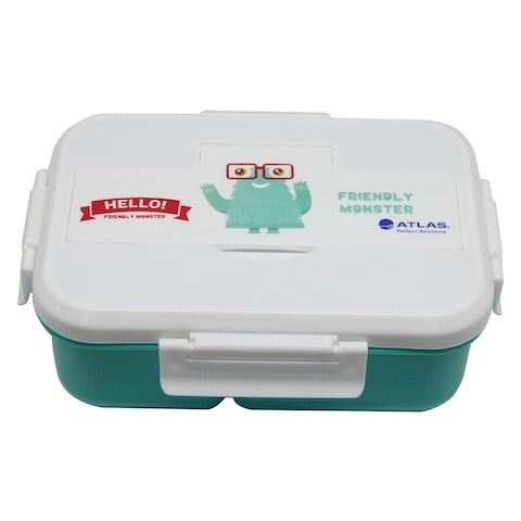Lunch Box Multicolour 22x15x8 cm - White & Green