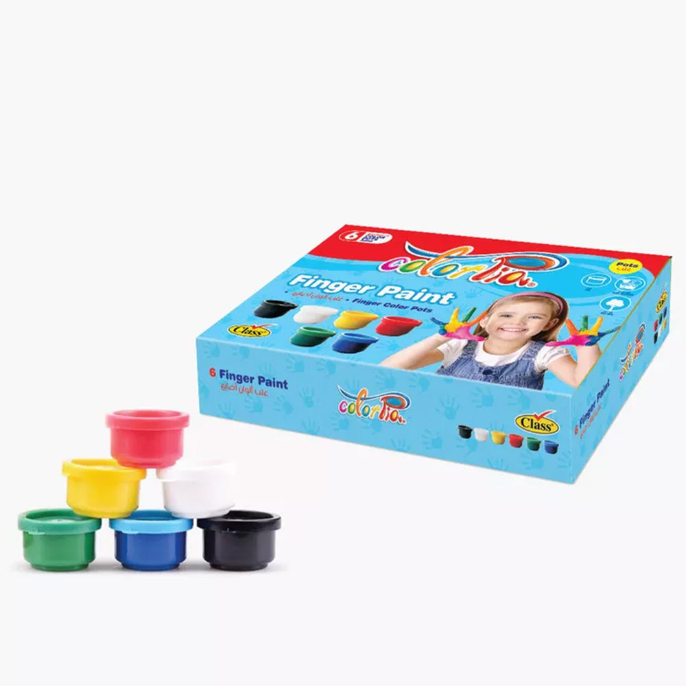 6 علب ألوان أصابع