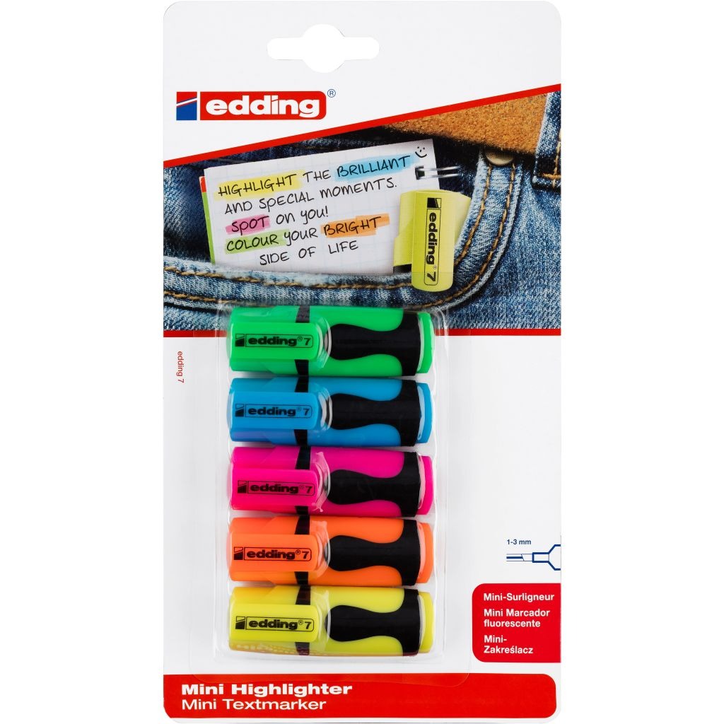 5 Mini Highlighter Set