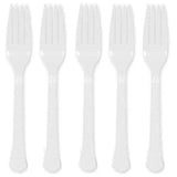 Hvy Weight Plastic Fork 24Pc - White