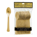Plastic Spoons - Gold