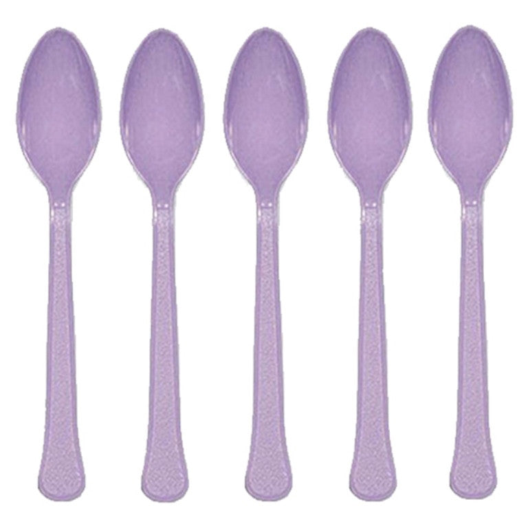 Plastic Spoon Set, Purple