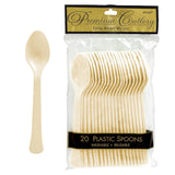 Plastic Spoon Set, Creamy