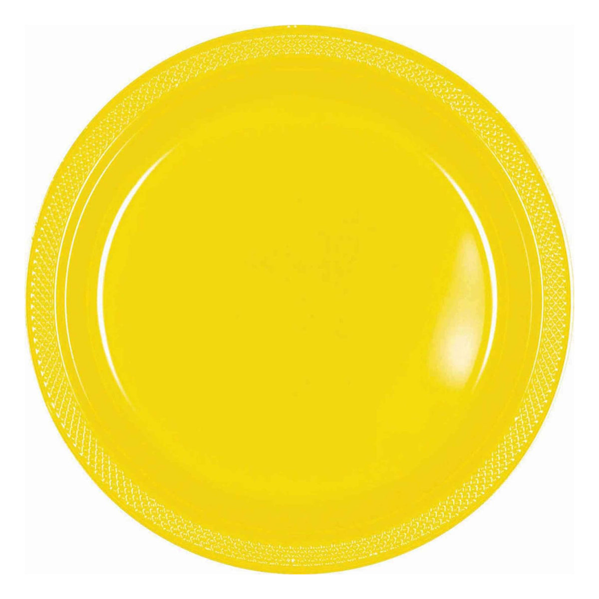 20cs Plastic Plates - Yellow