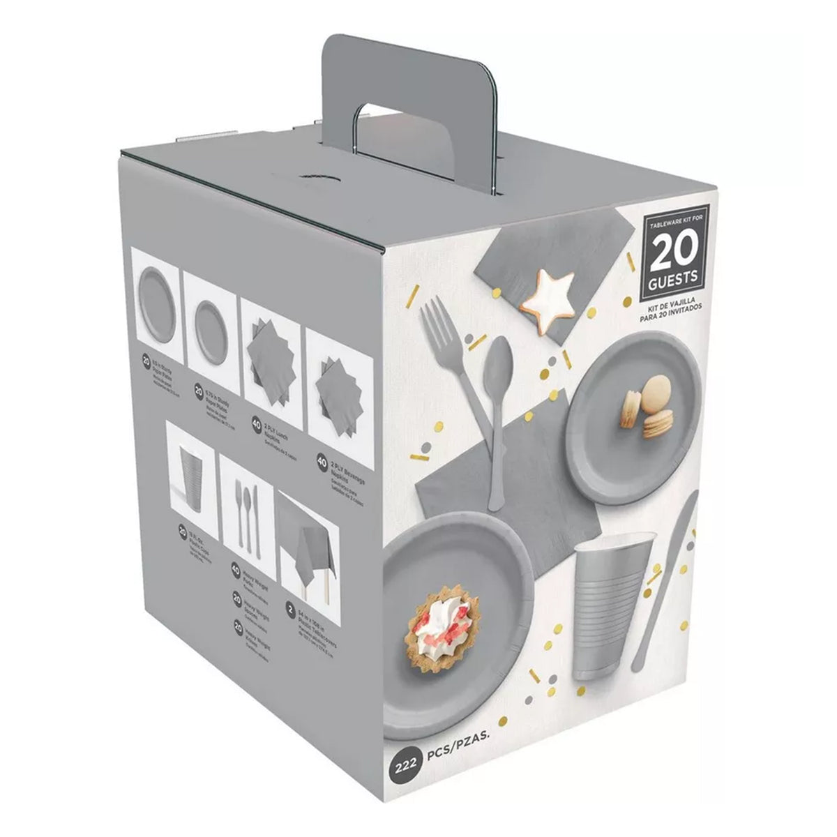 Tableware Kit 20 guests - Silver