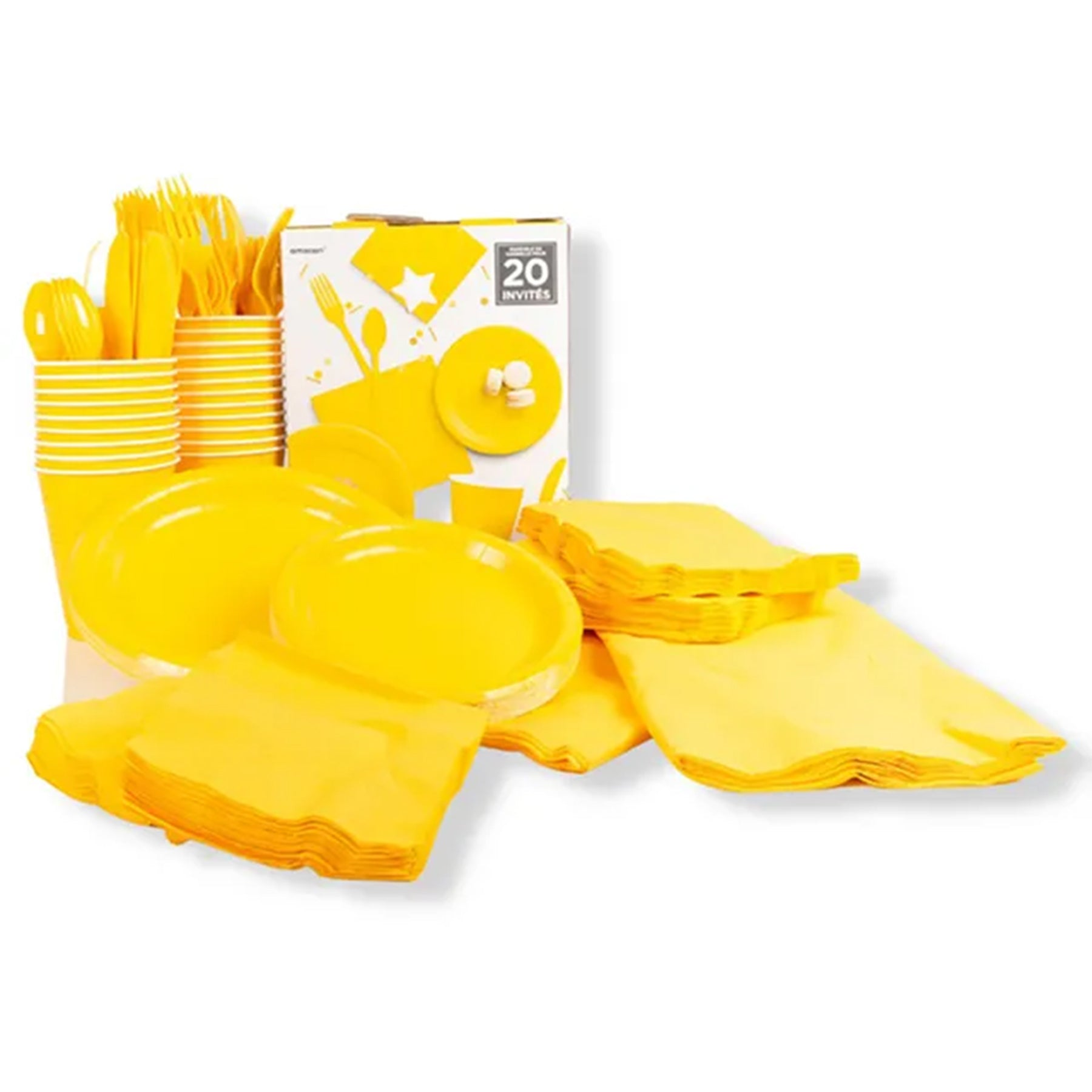 TABLEWARE KIT(20GUESTS) Yellow