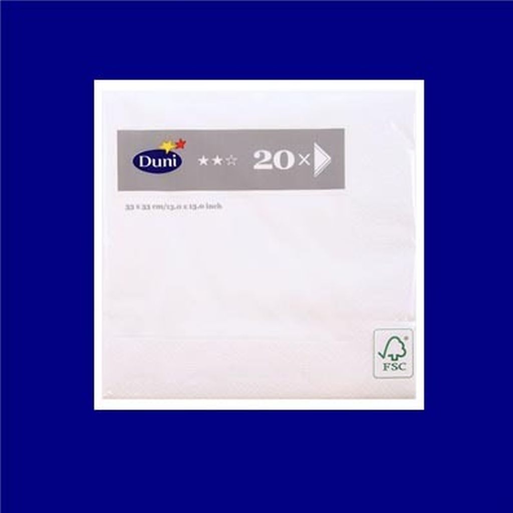 Duni Du 33Cm Napkin Ice 3Ply 20'-White